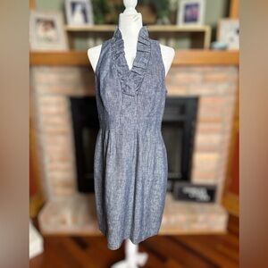Linen sheath dress, size 10(runs small)